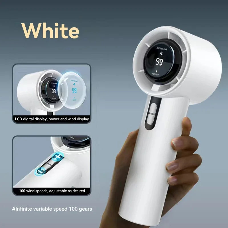 Lenovo 3000mAh Handheld Fan UK 100-Speed USB Rechargeable