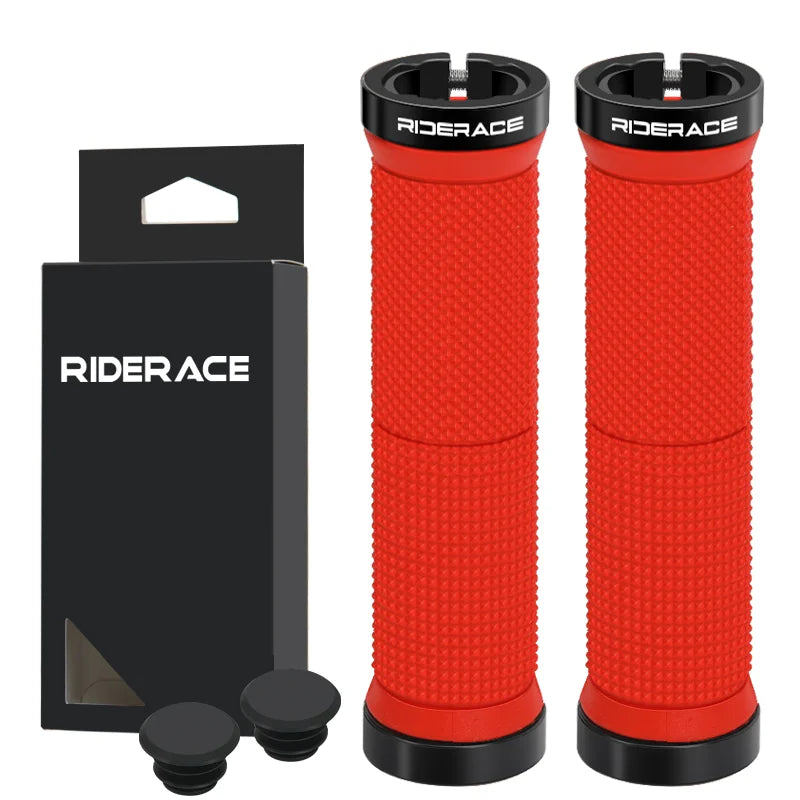 RIDE RACE Lock-On MTB Bike Handlebar Grips Anti-Slip Ergonomic