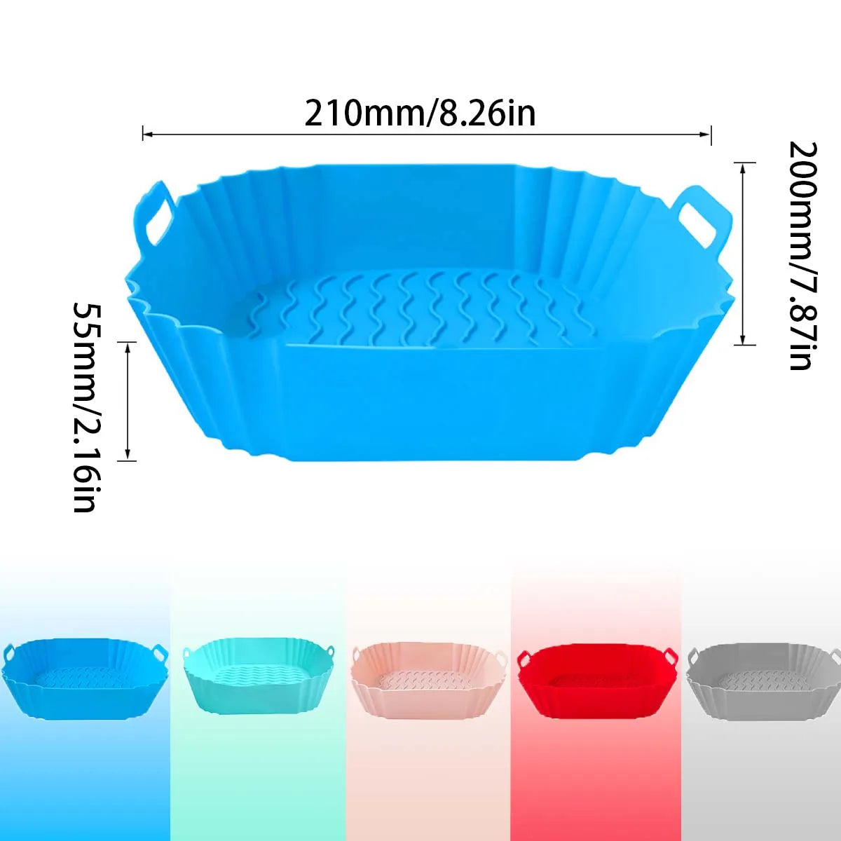 Air Fryer Silicone Liners Reusable Non-Stick Basket & Pizza Baking Tray Secondary image