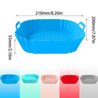 Air Fryer Silicone Liners Reusable Non-Stick Basket & Pizza Baking Tray