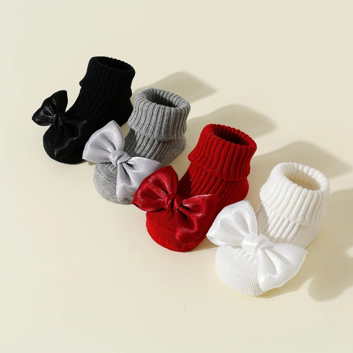 Baby Girl Bow Ankle Socks Soft Cotton Anti-Slip Toddler Socks Secondary image