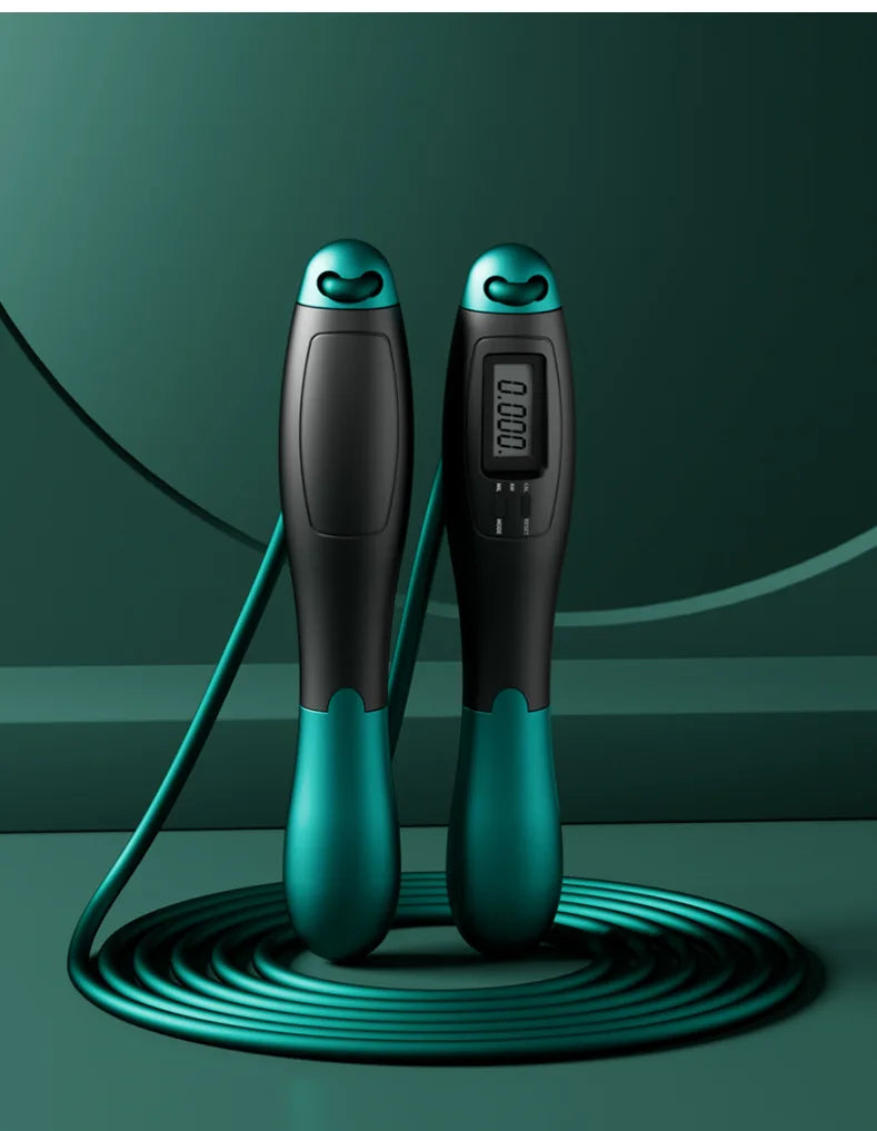 Cordless Jump Rope with Counter Adjustable Steel PVC Fitness Gym