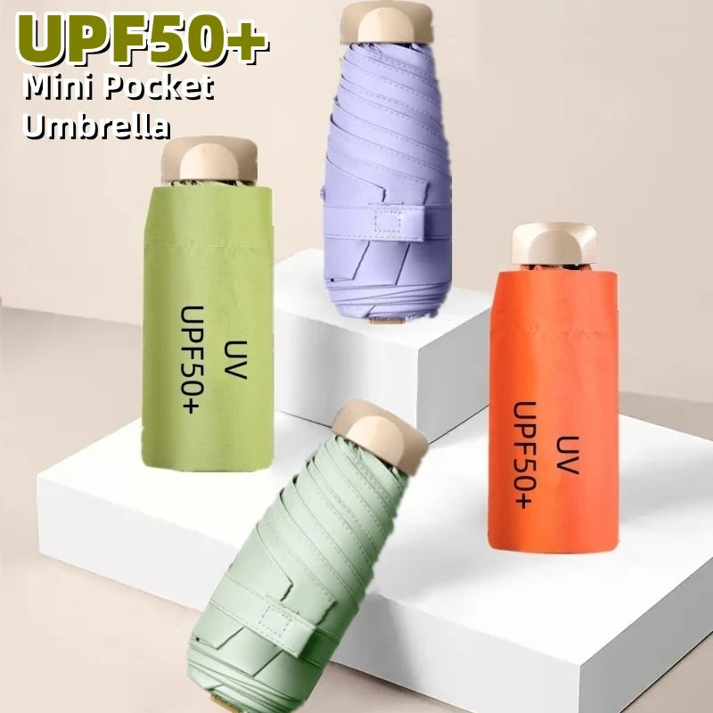 Buy UPF50+ Mini Pocket Umbrella UV Protection Travel Umbrella