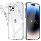Clear TPU Silicone Case for iPhone 16 15 14 13 12 11 Pro Max Cover