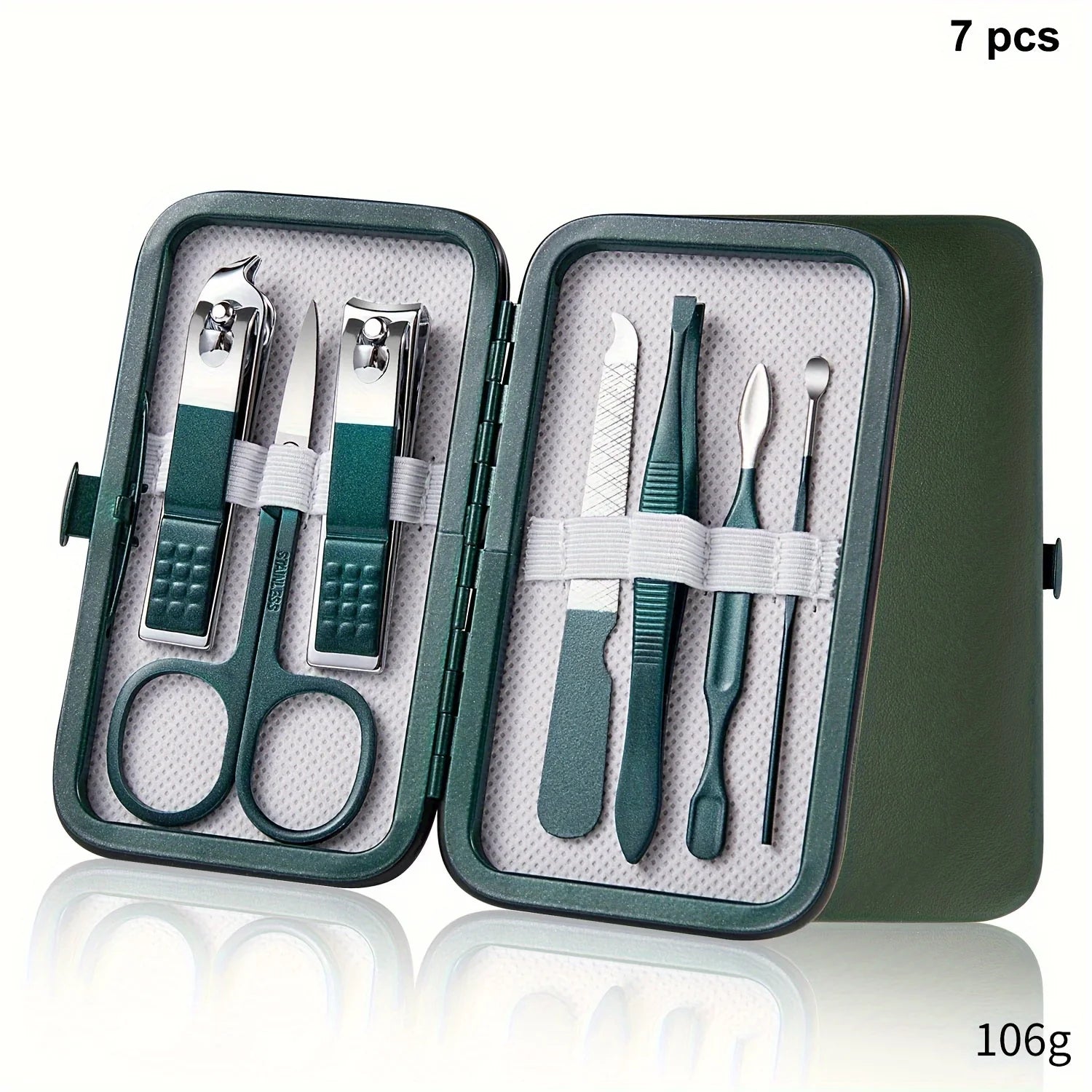 Professional 7 18pc Nail Care Kit Stainless Steel Manicure Set