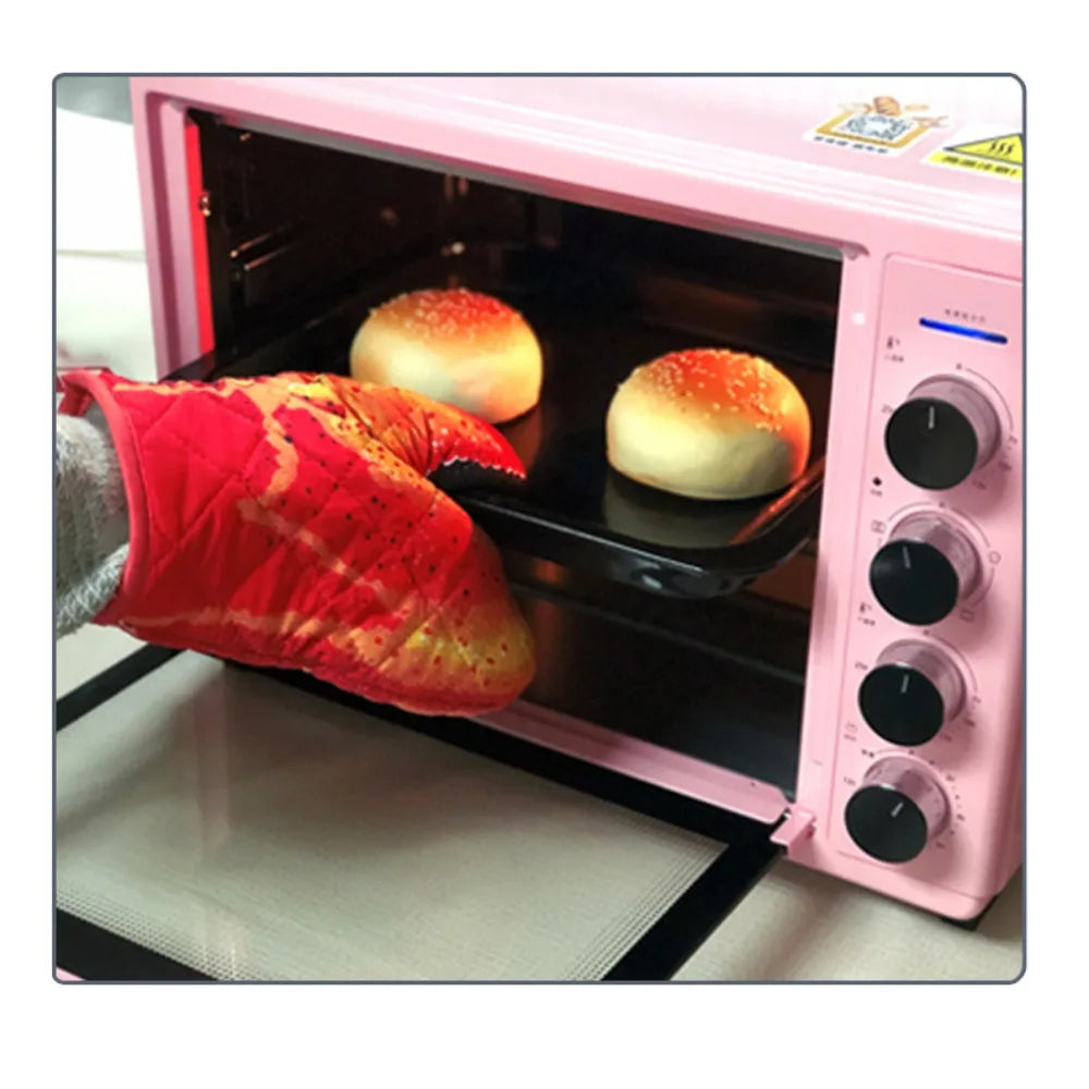 Lobster Claw Oven Mitts – Long Heat-Resistant Cotton Baking Gloves Secondary image
