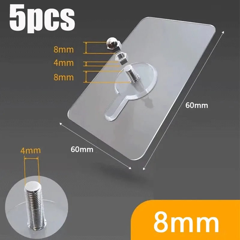 Punch-Free Screw Stickers Invisible Wall Picture Hanging Hooks