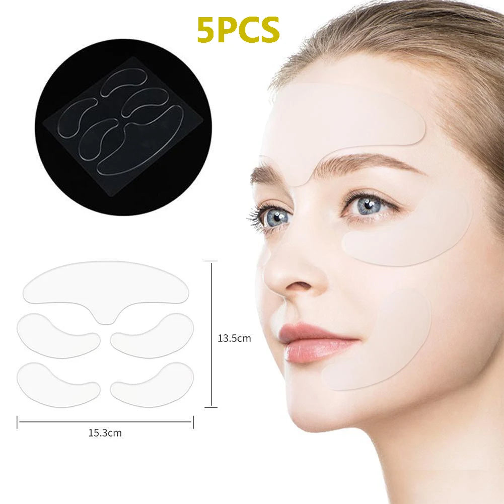 Reusable Silicone Anti Wrinkle Face Patches Neck Forehead Eye