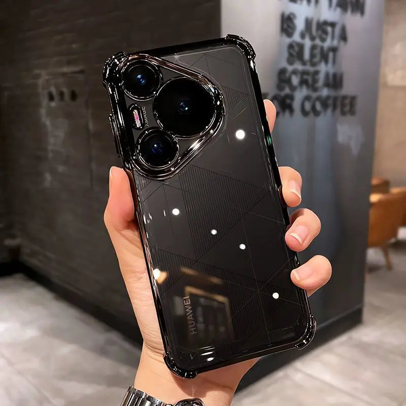 Luxury Clear Electroplated Case for Huawei Pura 80 Pro Plus & 80 Ultra
