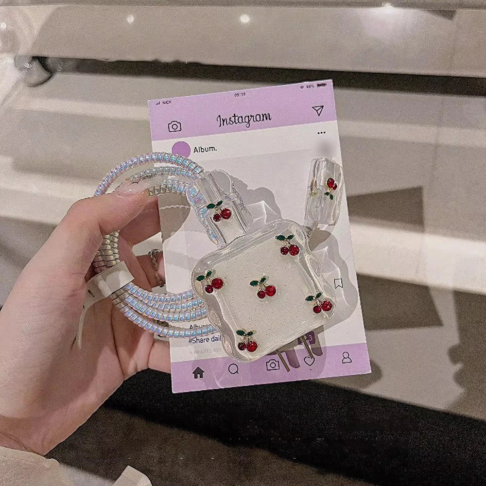 Cute Tulip Fast Charger Protector for iPhone 18W-20W