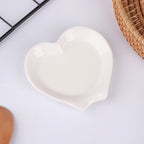Heart Shaped Ceramic Spoon Rest Utensil Holder