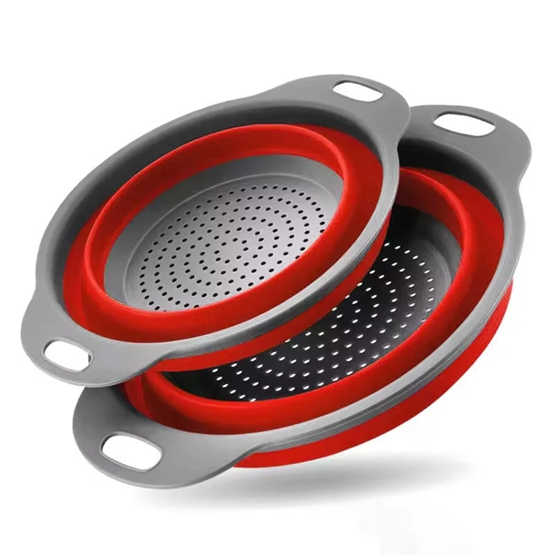 Collapsible Silicone Colander Foldable Drain Basket