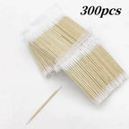 Wooden Tip Cotton Sticks Nail Polish Corrector Manicure Tools