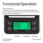 3KG Digital Coffee Scale 0.1g Precision LCD