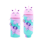 Cute Animal Silicone Pencil Case 2-in-1 Zipper Pen Pouch