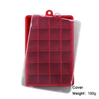 24-Hole Silicone Ice Cube Tray with Lid Square Ice Mold for Drinks & Cocktails