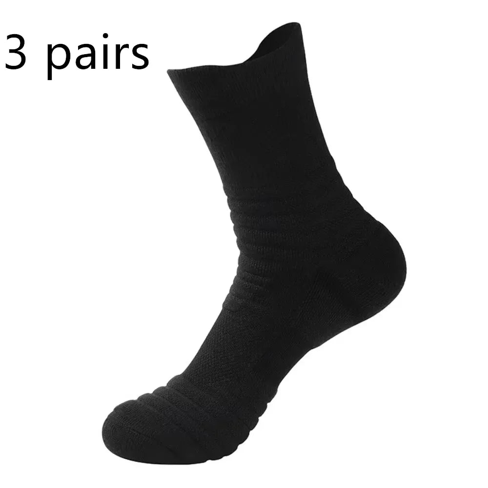 Men’s Compression Socks 3 Pairs Breathable Cycling Basketball
