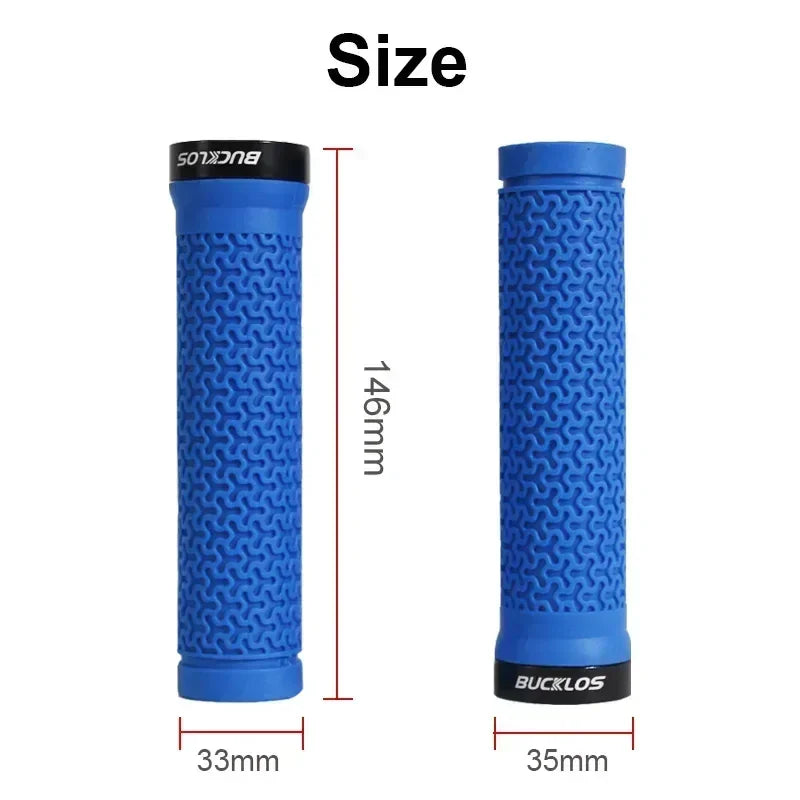 MTB Handlebar Grips Lock-On Anti-Slip Soft Rubber Shock Absorb