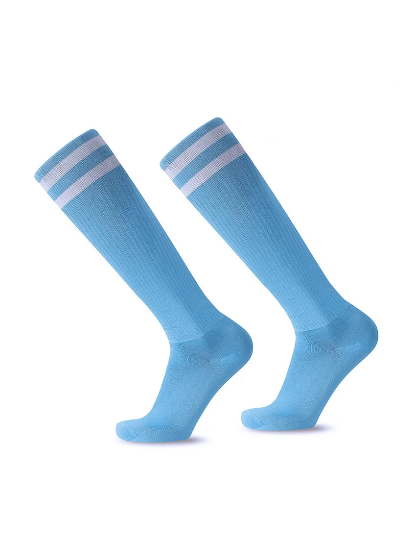 Striped Football Socks Men, Women & Kids Over Knee Soccer Rugby Sports