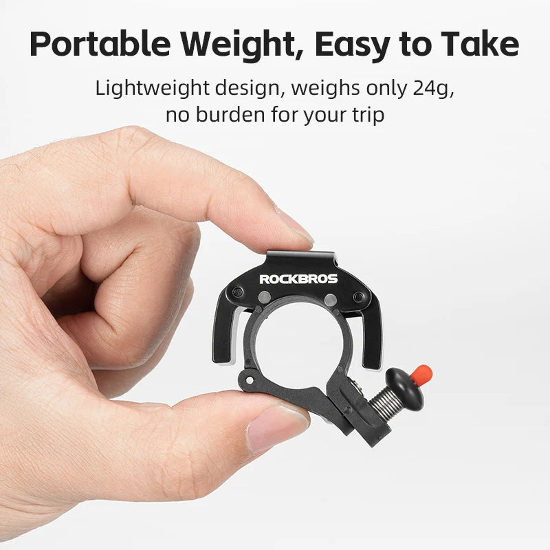 ROCKBROS Aluminum Bike Bell Compact Loud Bicycle Safety Horn