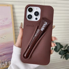 Lemontini Lip Gloss Holder Case for iPhone 17 16 15 14 13 12 Pro Max