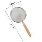 Mesh Strainer with Wooden Handle Fine Sieve