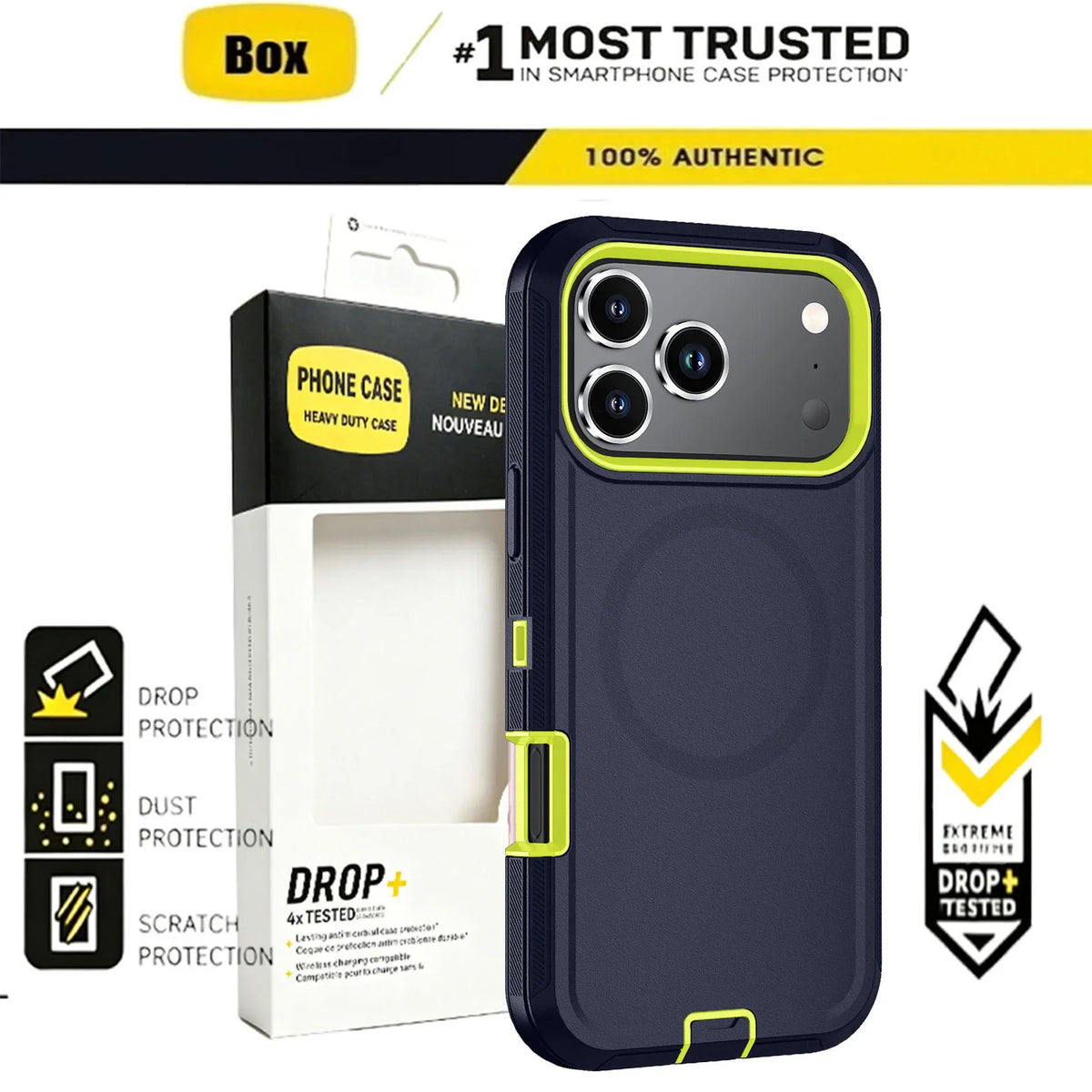 Heavy Duty iPhone Case with MagSafe Shockproof Protection