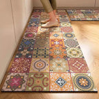 Kitchen Mat Absorbent Printed Rug Non-Slip Long Floor Carpet