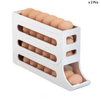 4 Layer Rolling Egg Dispenser Fridge Organizer