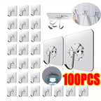 Adhesive Wall Hooks Strong Storage Hooks