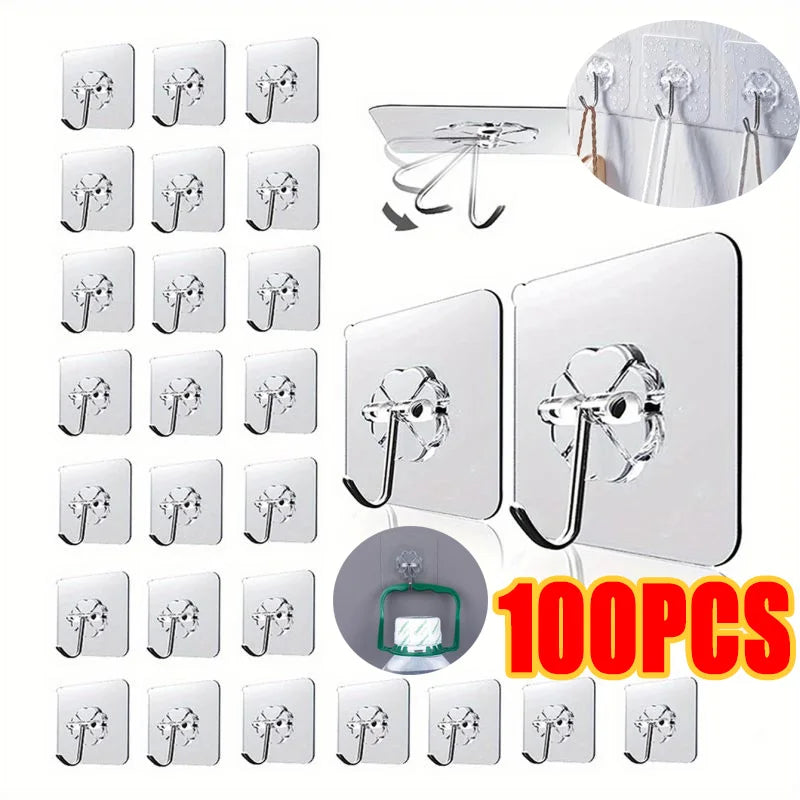 Adhesive Wall Hooks Strong Storage Hooks