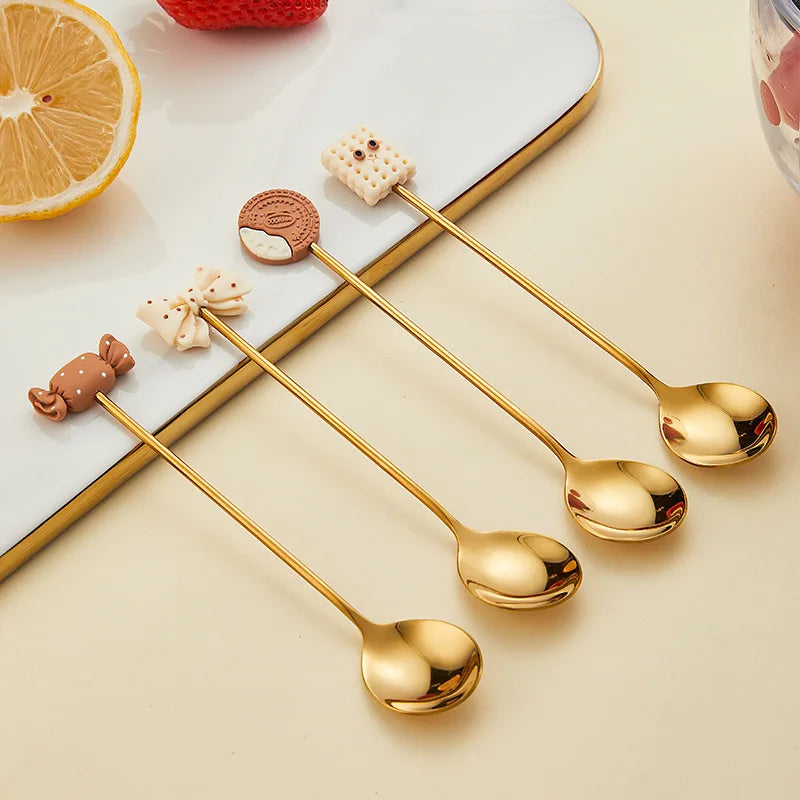 304 Stainless Steel Coffee Spoon – Modern Minimalist Dessert Stirring Spoon