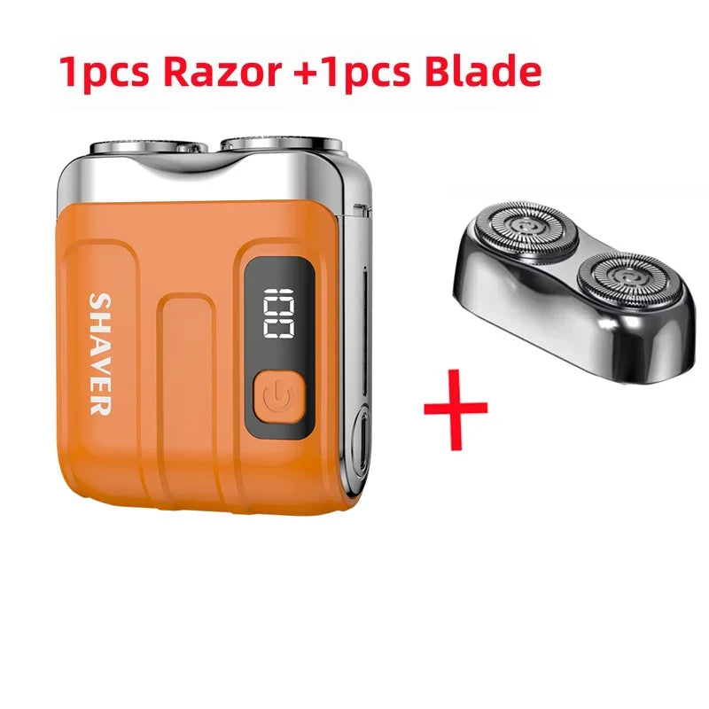 Mini Electric Shaver Cordless Dual Blade USB Recharge Beard Trimmer Tool