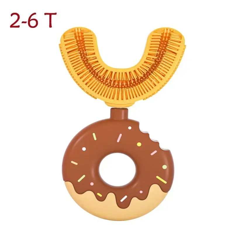 360° U Shape Baby Toothbrush Soft Silicone Infant Teether Brush