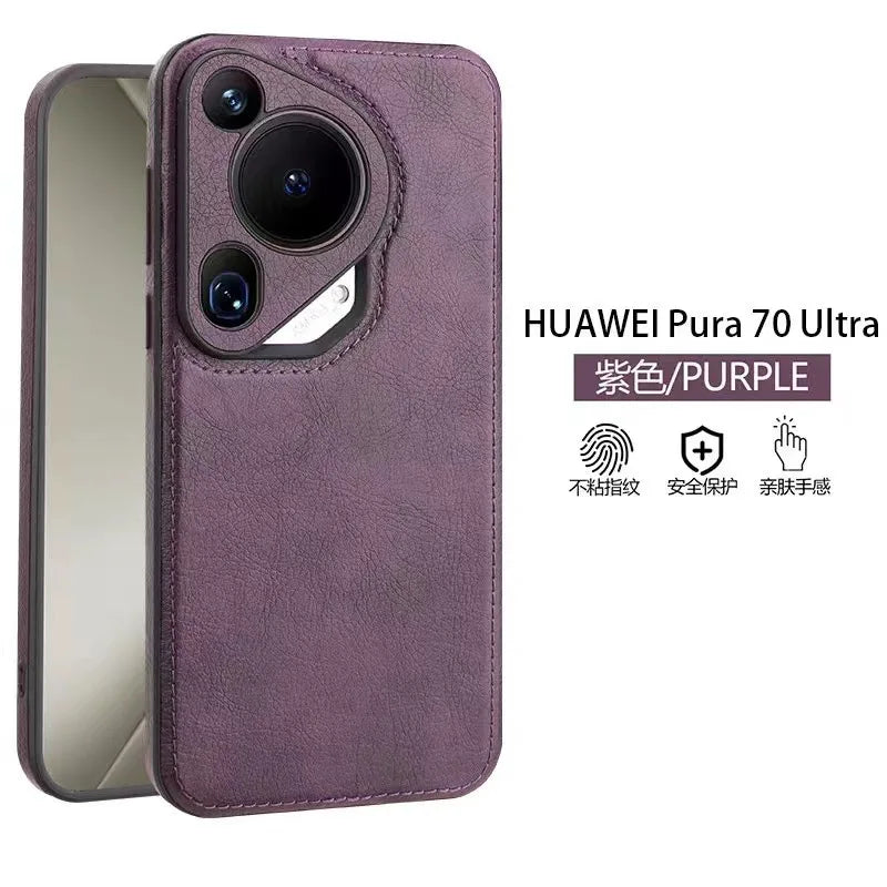 Luxury Vintage Leather Case for Huawei Pura 80 & Mate 40 50 60 70 Pro