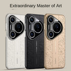 Embossed Leather Case for Huawei Pura 80 70 Ultra Pro & P60 Cover