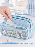 Transparent Pencil Case Large Capacity Storage Bag