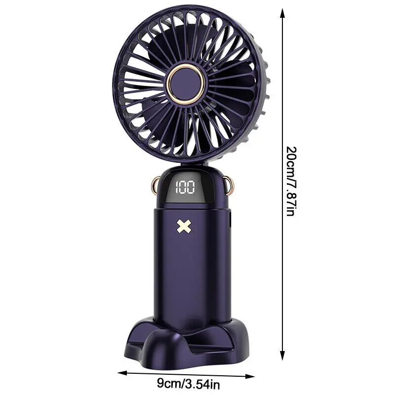 Portable Mini Folding Desk Fan USB Rechargeable Cooling Cooler Fan