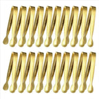 Small Gold Serving Tongs – Stainless Steel Mini Buffet & Appetizer Tongs