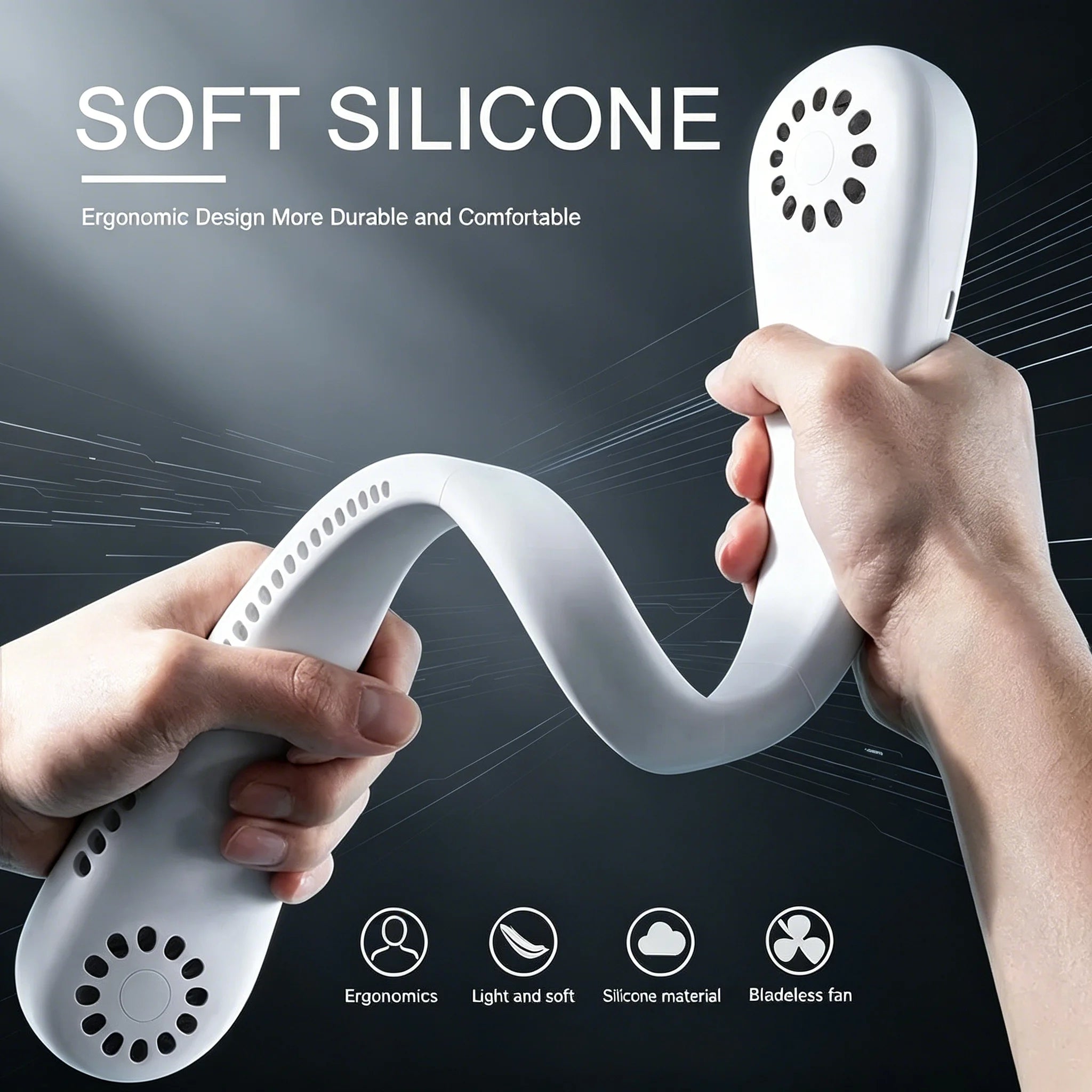 Hands-Free Neck Fan UK USB Rechargeable Bladeless Cooling Fan