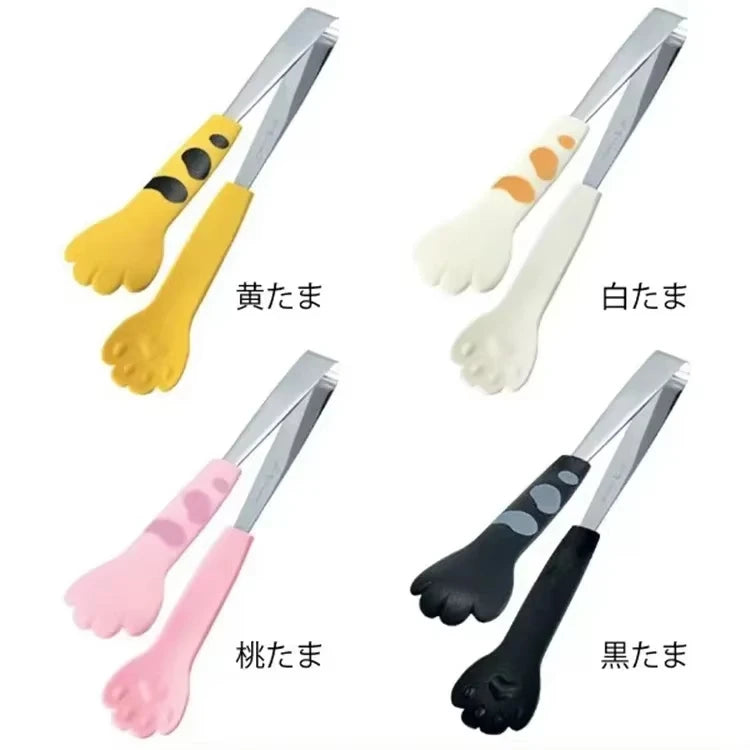 Japanese Cat Paw Tongs – Stainless Steel BBQ & Kitchen Food Clip Tool
