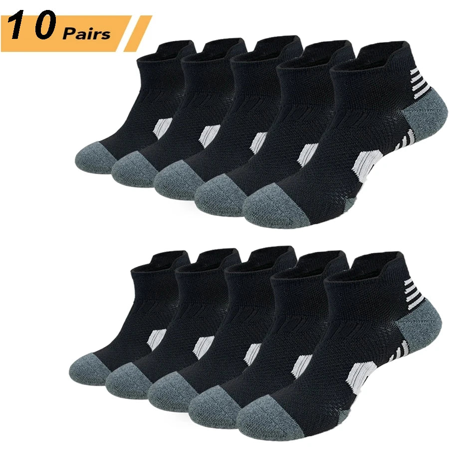 Fitness Sport Socks Non-Slip Cushioned Quick Dry Running Socks 3 Pairs