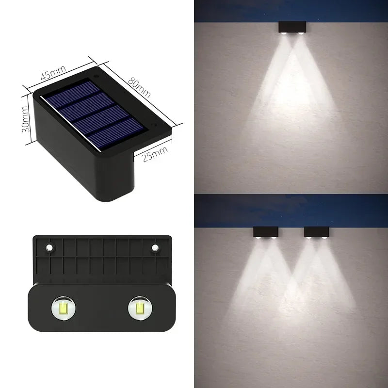 Waterproof Solar Wall Lights for Garden, Fence & Pathway Decor