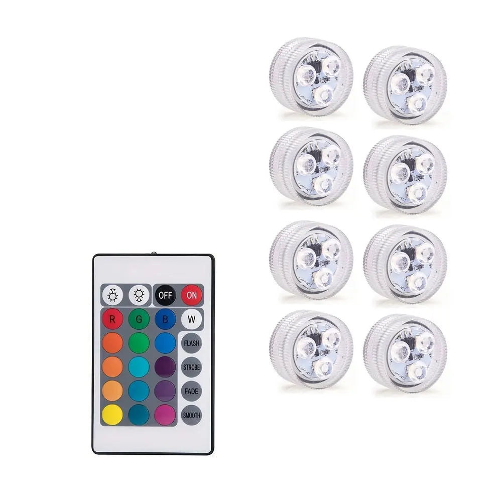 Mini LED Tea Lights with Remote Decorative Submersible Lamps