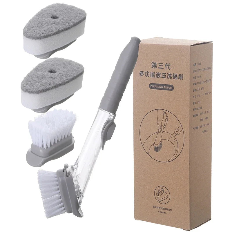 2-in-1 Dish Cleaning Brush Sponge Dispenser