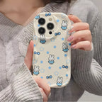 Cute Rabbit 3D Wave Case for Google Pixel 7 8 9 10 Pro Cover