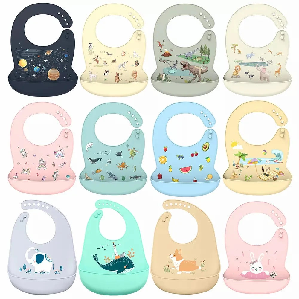 Silicone Baby Bib Waterproof Banana Feeding Bib for Babies