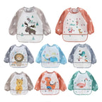 Baby Waterproof Long Sleeve Bib Smock Apron for Toddlers