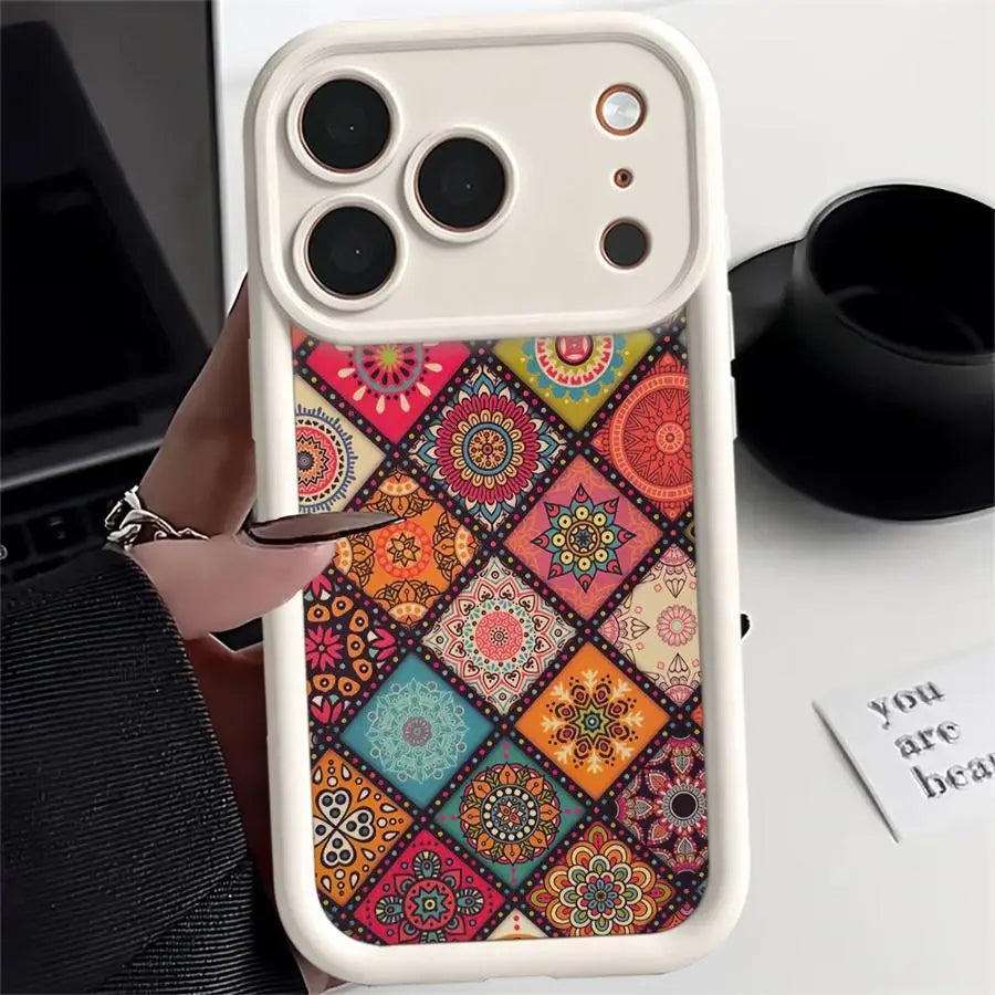 Retro Bohemian Phone Case for iPhone 17 16 15 14 13 12 Pro Max Cover