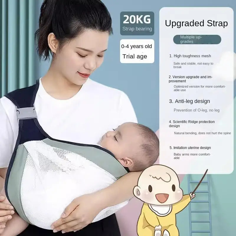 Ergonomic Baby Carrier with Hip Seat Front Carry Infant Sling 0-24M